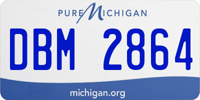 MI license plate DBM2864