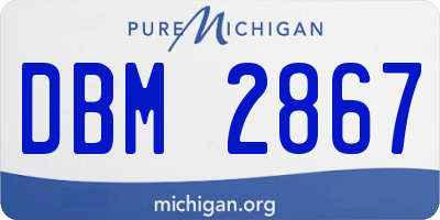 MI license plate DBM2867
