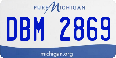 MI license plate DBM2869