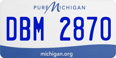 MI license plate DBM2870