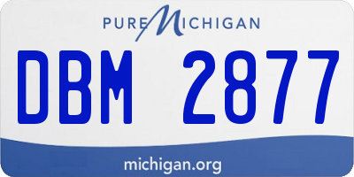 MI license plate DBM2877