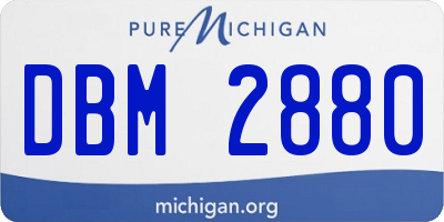 MI license plate DBM2880