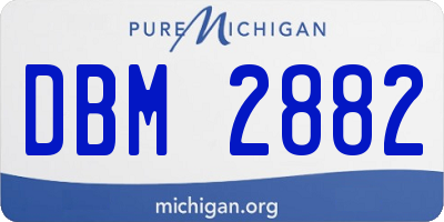 MI license plate DBM2882