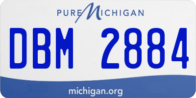 MI license plate DBM2884