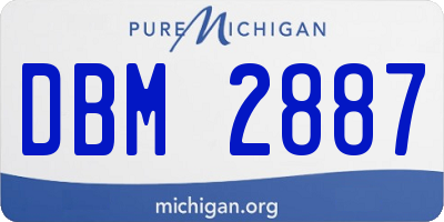 MI license plate DBM2887