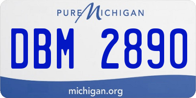 MI license plate DBM2890