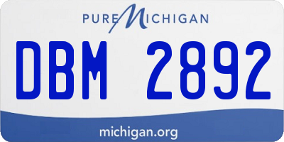 MI license plate DBM2892