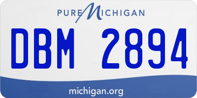 MI license plate DBM2894