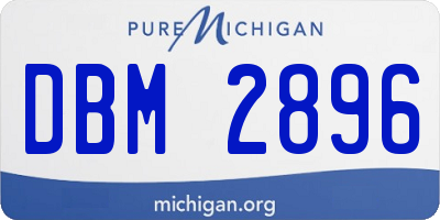 MI license plate DBM2896