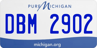 MI license plate DBM2902