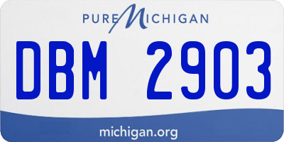 MI license plate DBM2903