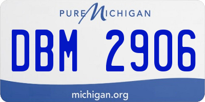 MI license plate DBM2906