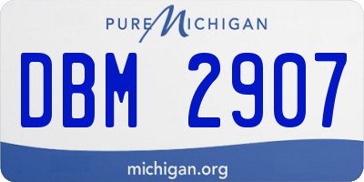 MI license plate DBM2907