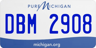 MI license plate DBM2908