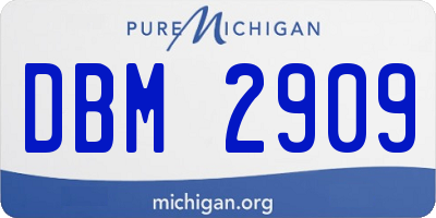 MI license plate DBM2909