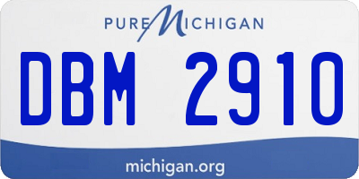 MI license plate DBM2910