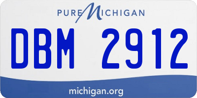 MI license plate DBM2912