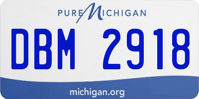 MI license plate DBM2918