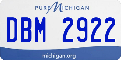 MI license plate DBM2922