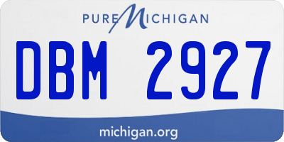 MI license plate DBM2927