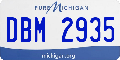 MI license plate DBM2935
