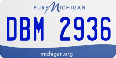 MI license plate DBM2936