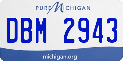 MI license plate DBM2943