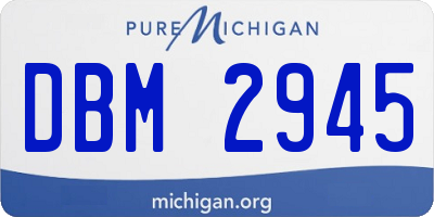 MI license plate DBM2945