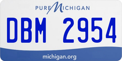 MI license plate DBM2954