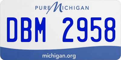 MI license plate DBM2958