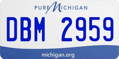 MI license plate DBM2959