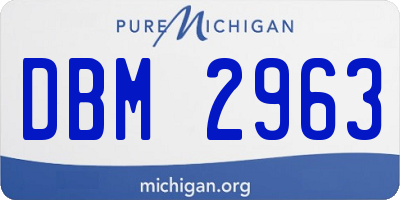 MI license plate DBM2963