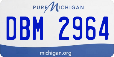 MI license plate DBM2964