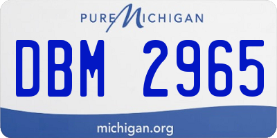 MI license plate DBM2965
