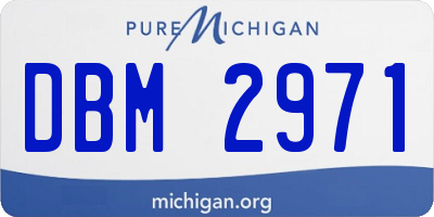 MI license plate DBM2971