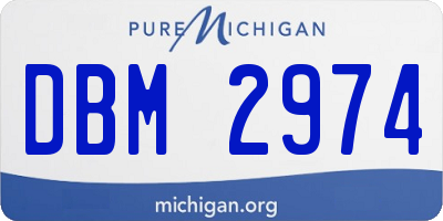 MI license plate DBM2974