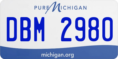 MI license plate DBM2980