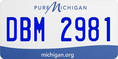 MI license plate DBM2981