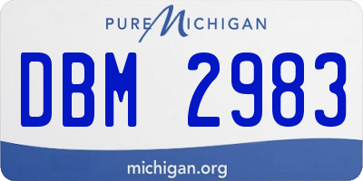 MI license plate DBM2983