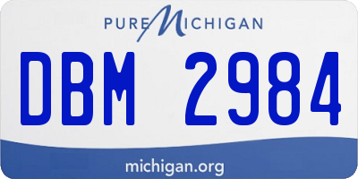 MI license plate DBM2984