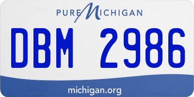 MI license plate DBM2986