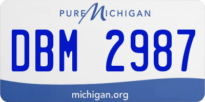 MI license plate DBM2987