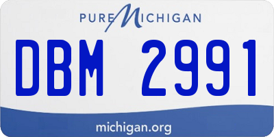 MI license plate DBM2991