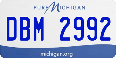 MI license plate DBM2992