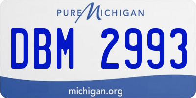 MI license plate DBM2993