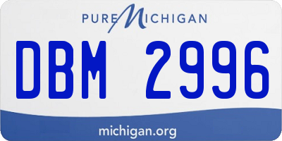 MI license plate DBM2996