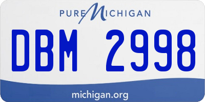MI license plate DBM2998