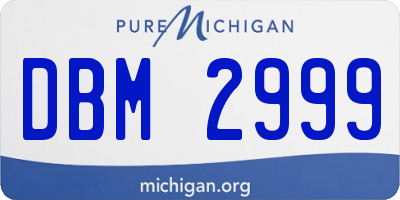 MI license plate DBM2999