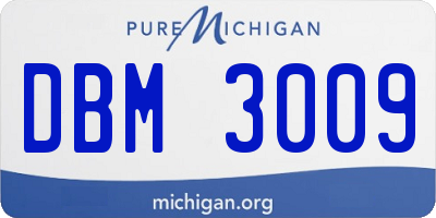 MI license plate DBM3009