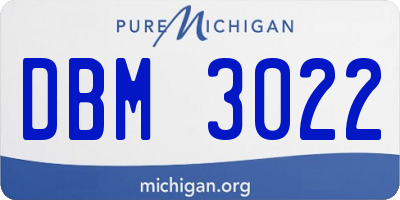 MI license plate DBM3022